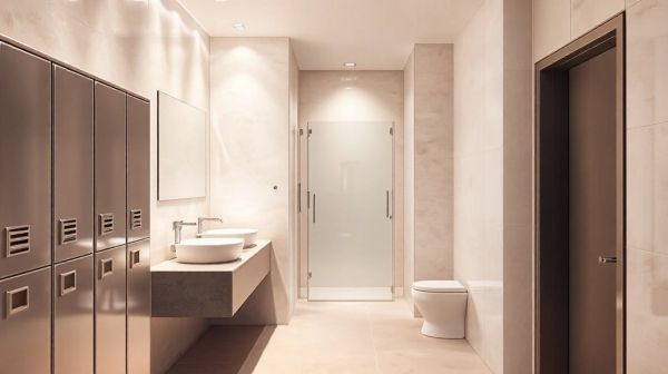 Zoom sur les options personnalisées pour sanitaires et vestiaires